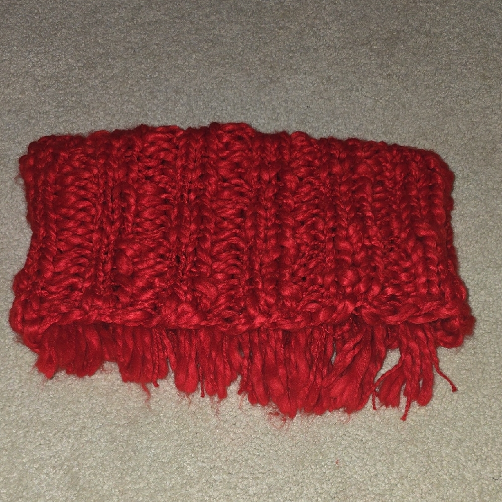 American Eagle Outfitters Vibrant Red Knit Scarf